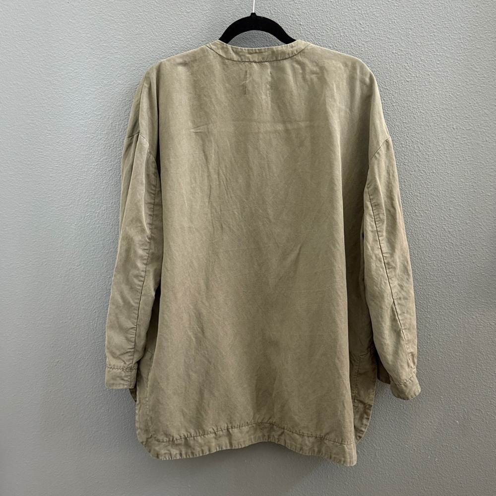 Zara Army Jacket Button Down Pockets Lightweight … - image 4